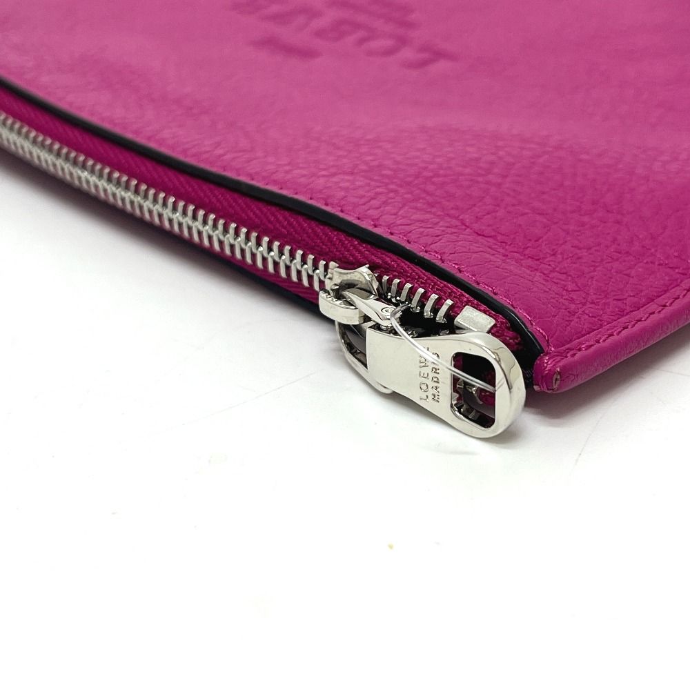 Loewe Pouch Logo Leather Purple Pink — view 6