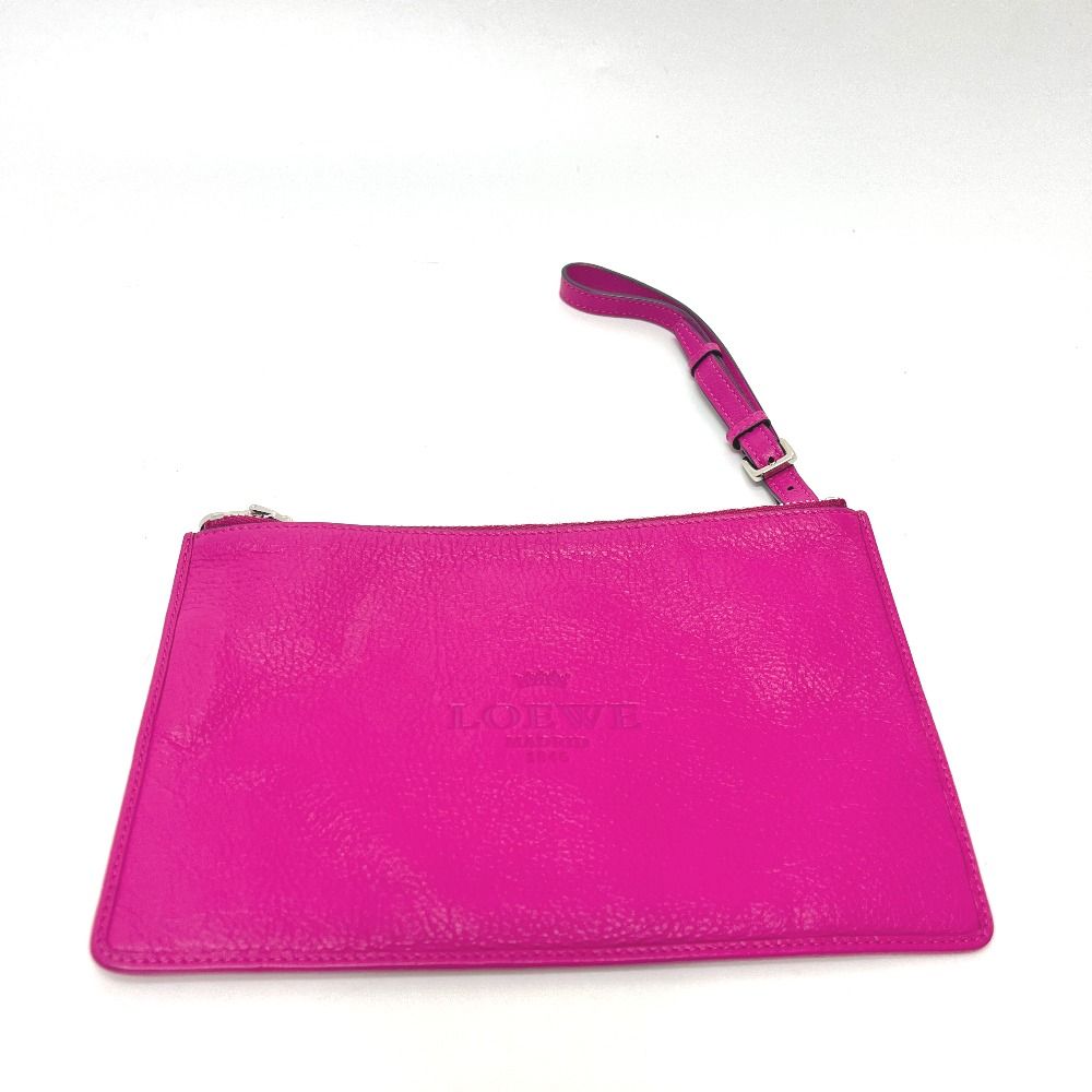 Loewe Pouch Logo Leather Purple Pink