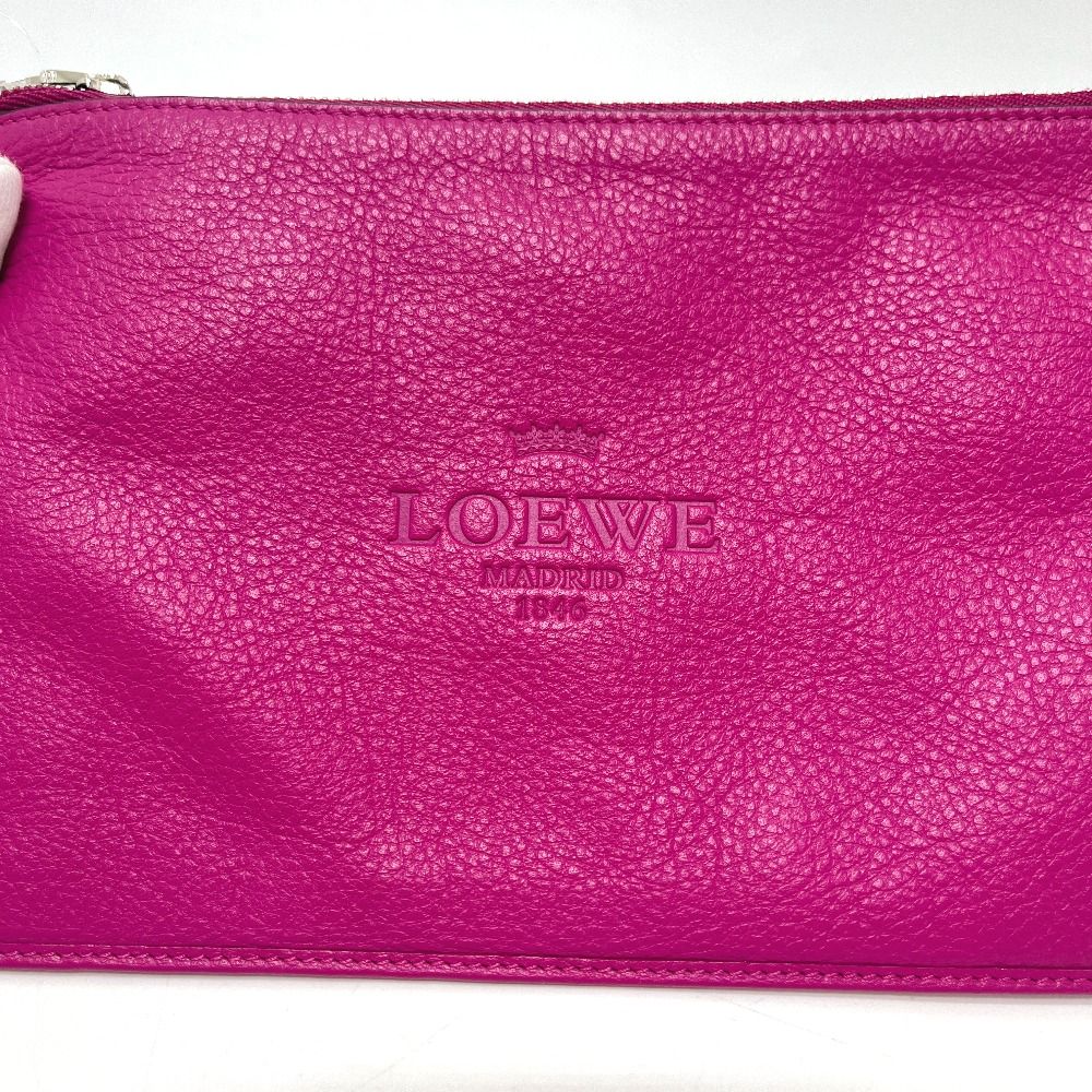 Loewe Pouch Logo Leather Purple Pink — view 2