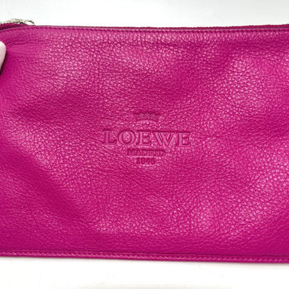 Loewe Pouch Logo Leather Purple Pink — view 2