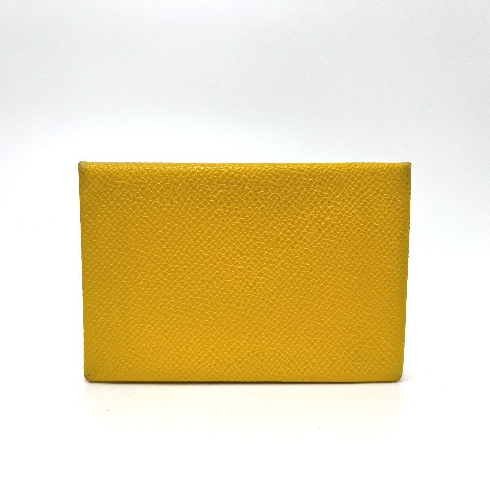 Hermes Card Case Calvi Veau Epsom Yellow