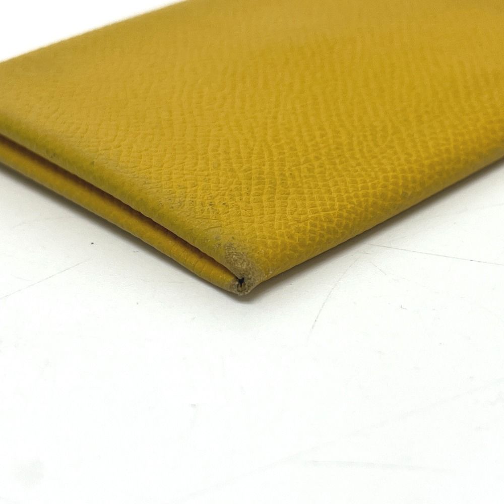 Hermes Card Case Calvi Veau Epsom Yellow — view 5