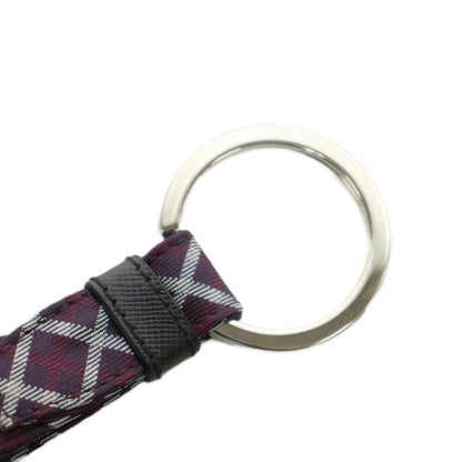 Prada Key Ring Charm Plaid Purple — view 4