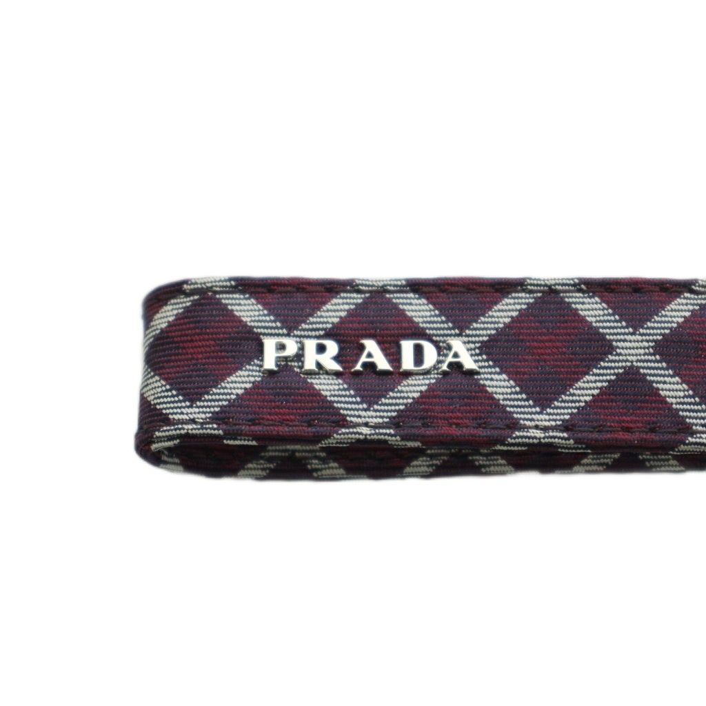 Prada Key Ring Charm Plaid Purple — view 3