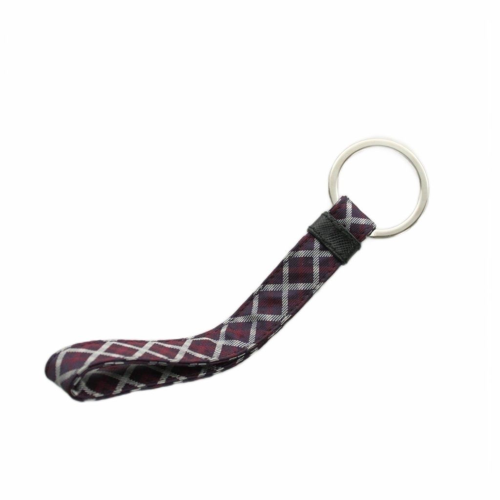 Prada Key Ring Charm Plaid Purple — view 2
