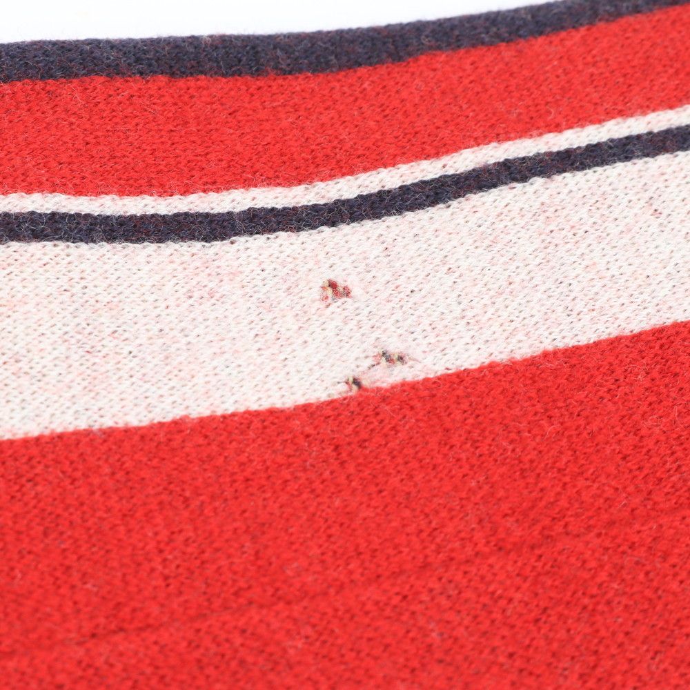 Louis Vuitton Tag Logo Stripe Red Scarf Eem — view 6