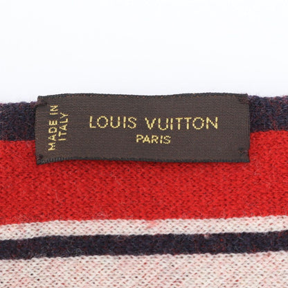 Louis Vuitton Tag Logo Stripe Red Scarf Eem — view 4