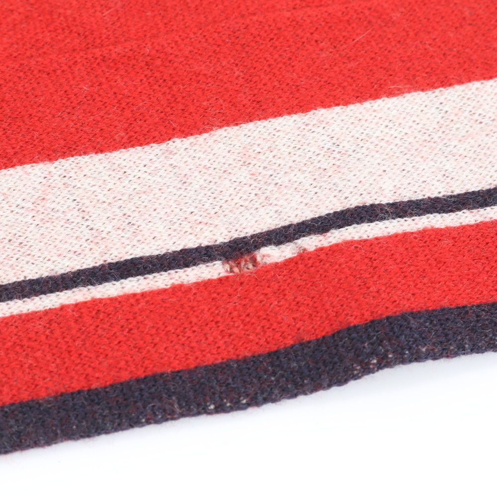 Louis Vuitton Tag Logo Stripe Red Scarf Eem — view 7