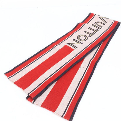 Louis Vuitton Tag Logo Stripe Red Scarf Eem — view 3
