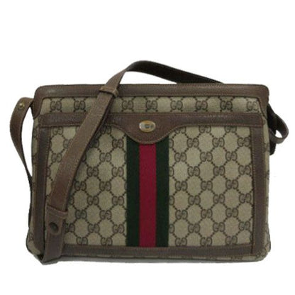 Gucci Vintage GG Supreme Sherry Line 14.02.013 Shoulder Bag Leather Brown
