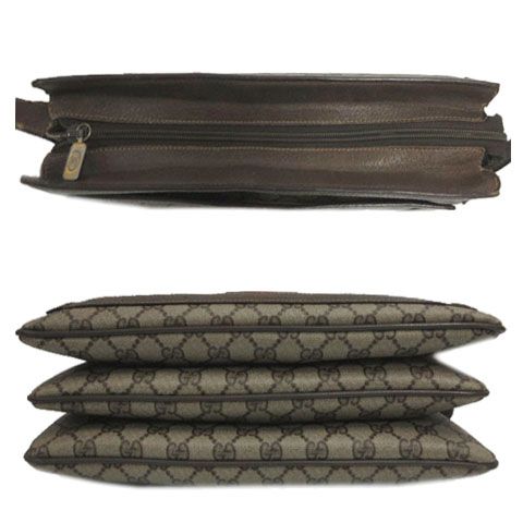 Gucci Vintage GG Supreme Sherry Line 14.02.013 Shoulder Bag Leather Brown — view 5