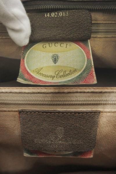 Gucci Vintage GG Supreme Sherry Line 14.02.013 Shoulder Bag Leather Brown — view 6