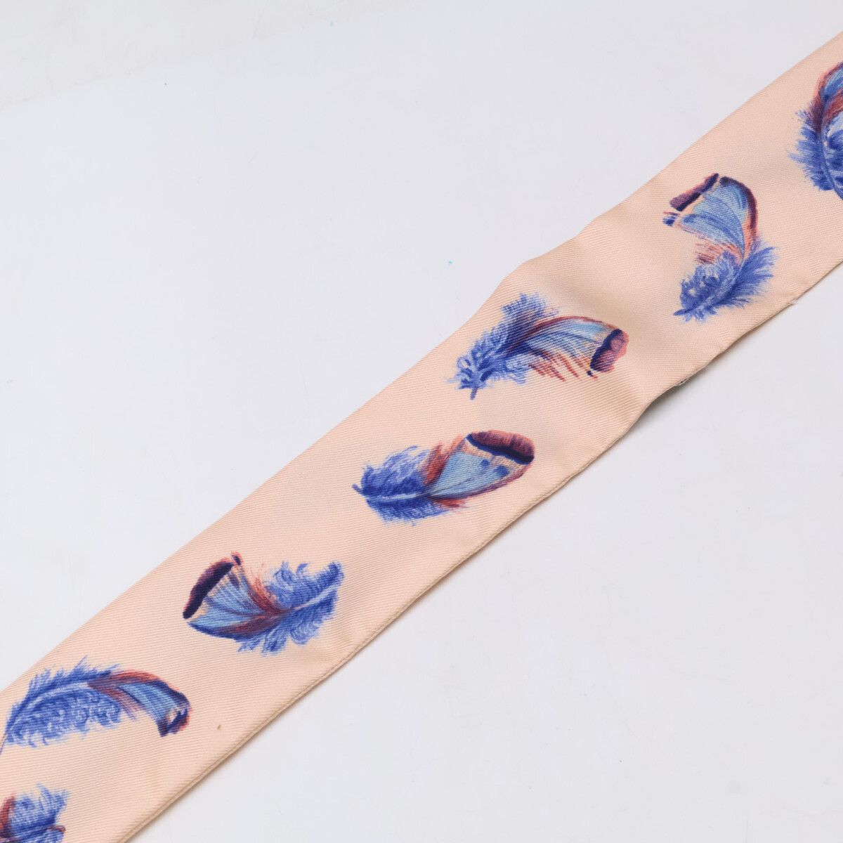 Hermes Feathers Silk Twilly Scarf — view 3