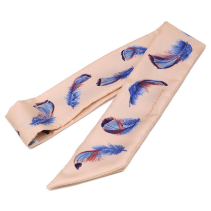Hermes Feathers Silk Twilly Scarf