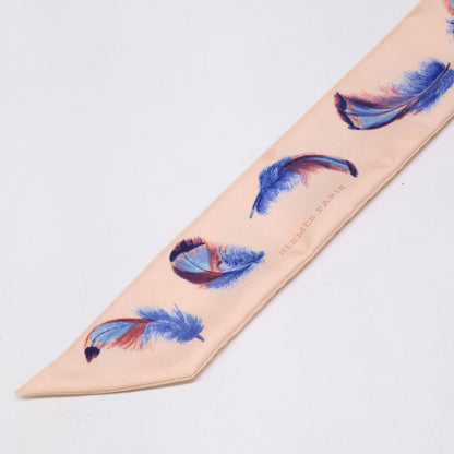 Hermes Feathers Silk Twilly Scarf — view 2