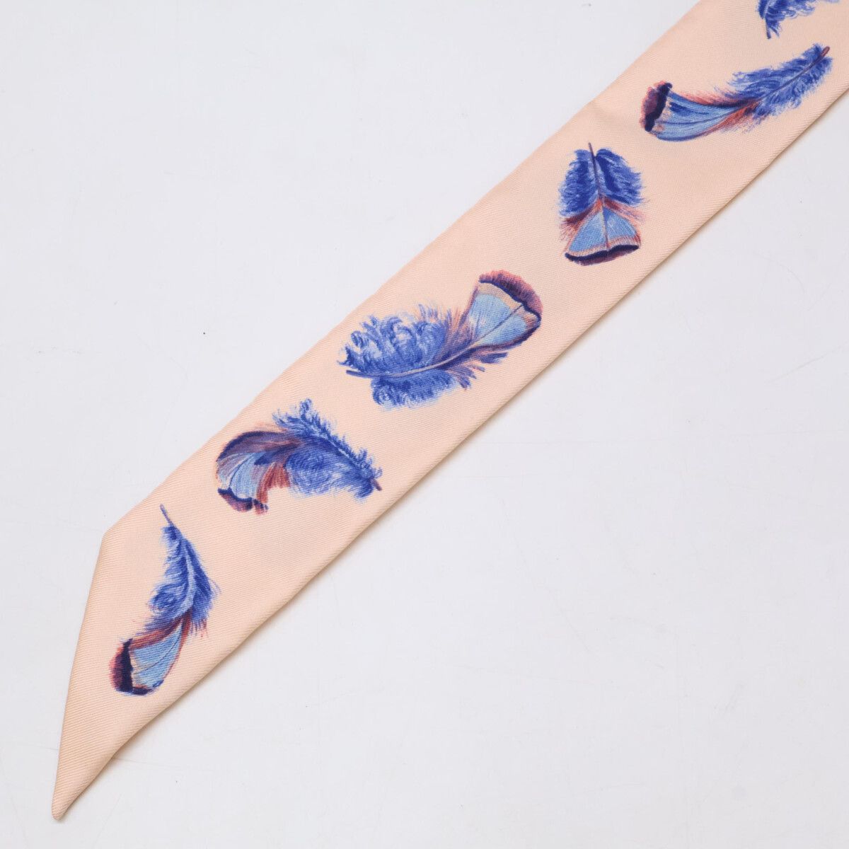 Hermes Feathers Silk Twilly Scarf — view 5