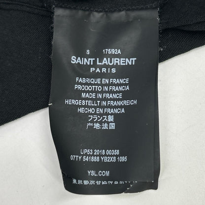 Saint Laurent Paris Black Logo Print Crew Neck T-Shirt — view 4