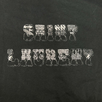 Saint Laurent Paris Black Logo Print Crew Neck T-Shirt — view 7