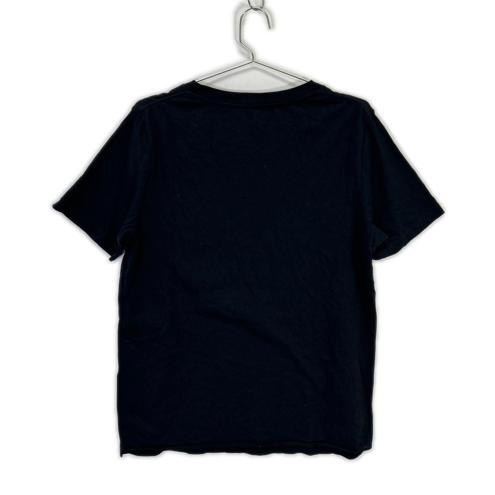 Saint Laurent Paris Black Logo Print Crew Neck T-Shirt — view 2