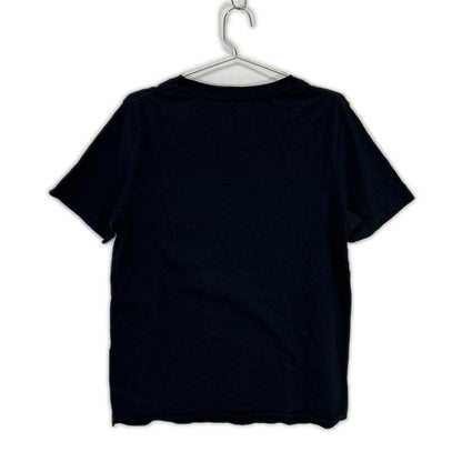 Saint Laurent Paris Black Logo Print Crew Neck T-Shirt — view 2