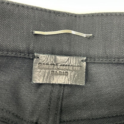 Saint Laurent Paris Black Cotton Denim Pants 29 — view 3