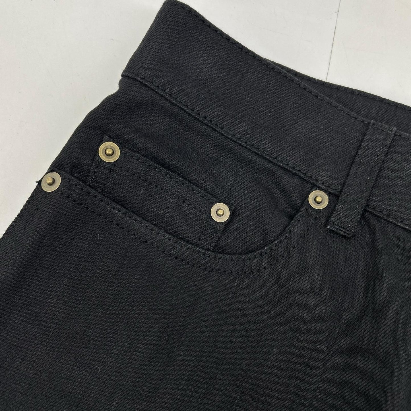 Saint Laurent Paris Black Cotton Denim Pants 29 — view 8