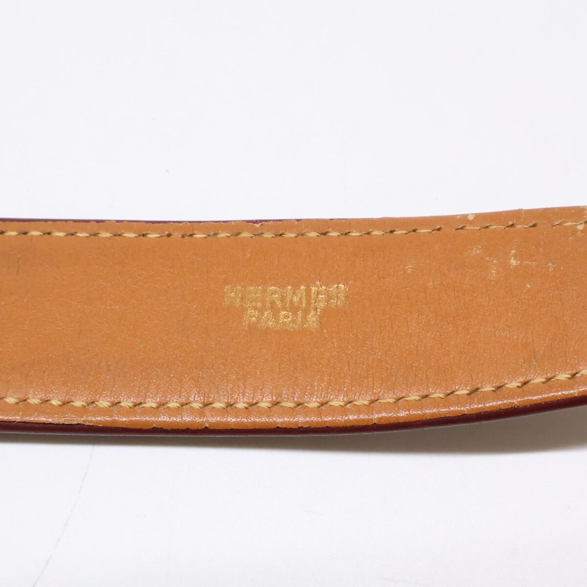 Hermes B Toki Bamboo Buckle Leather Belt — view 8