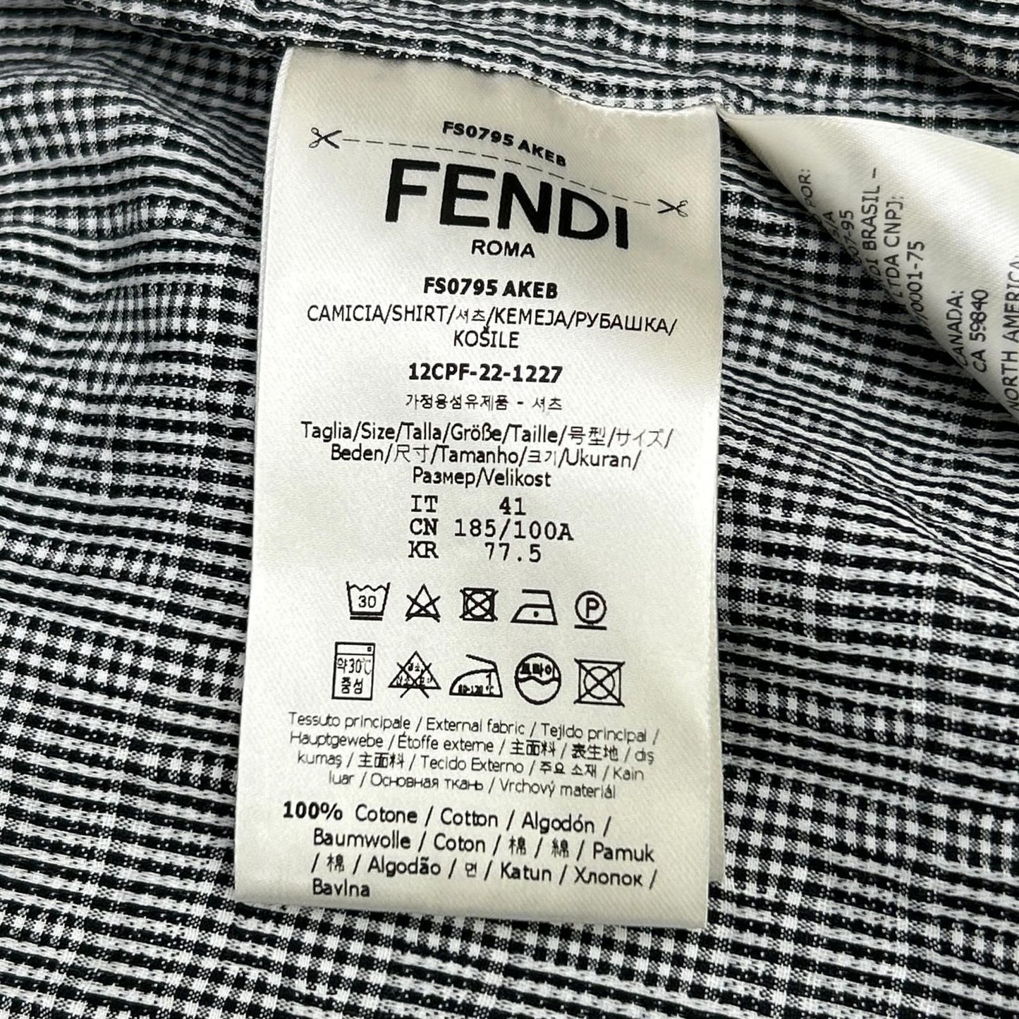 Fendi All Pattern Short Sleeve Shirt 41 — view 5