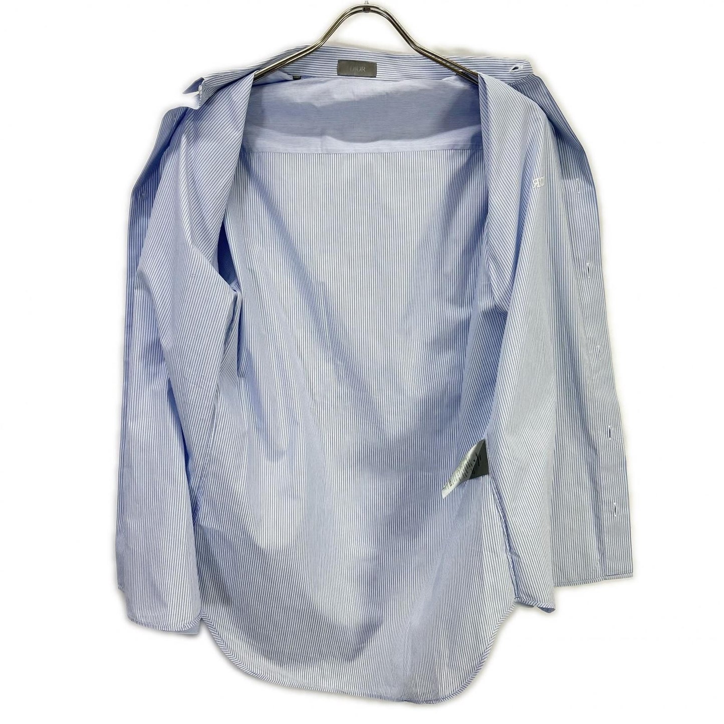 Dior Logo Embroidery Striped Sleeve Contrast Shirt 39 — view 3