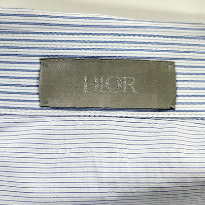 Dior Logo Embroidery Striped Sleeve Contrast Shirt 39 — view 4