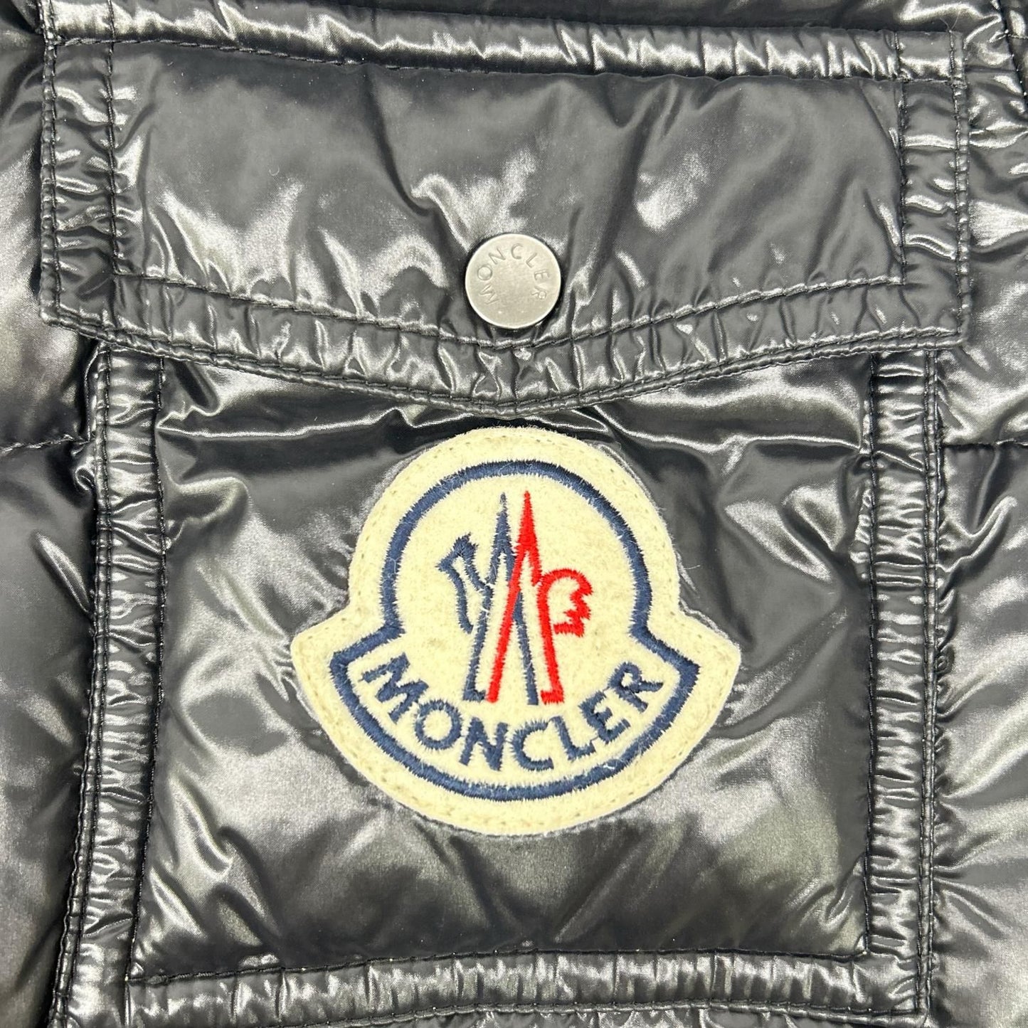 Moncler K2 Black Front Logo Down Jacket — view 7