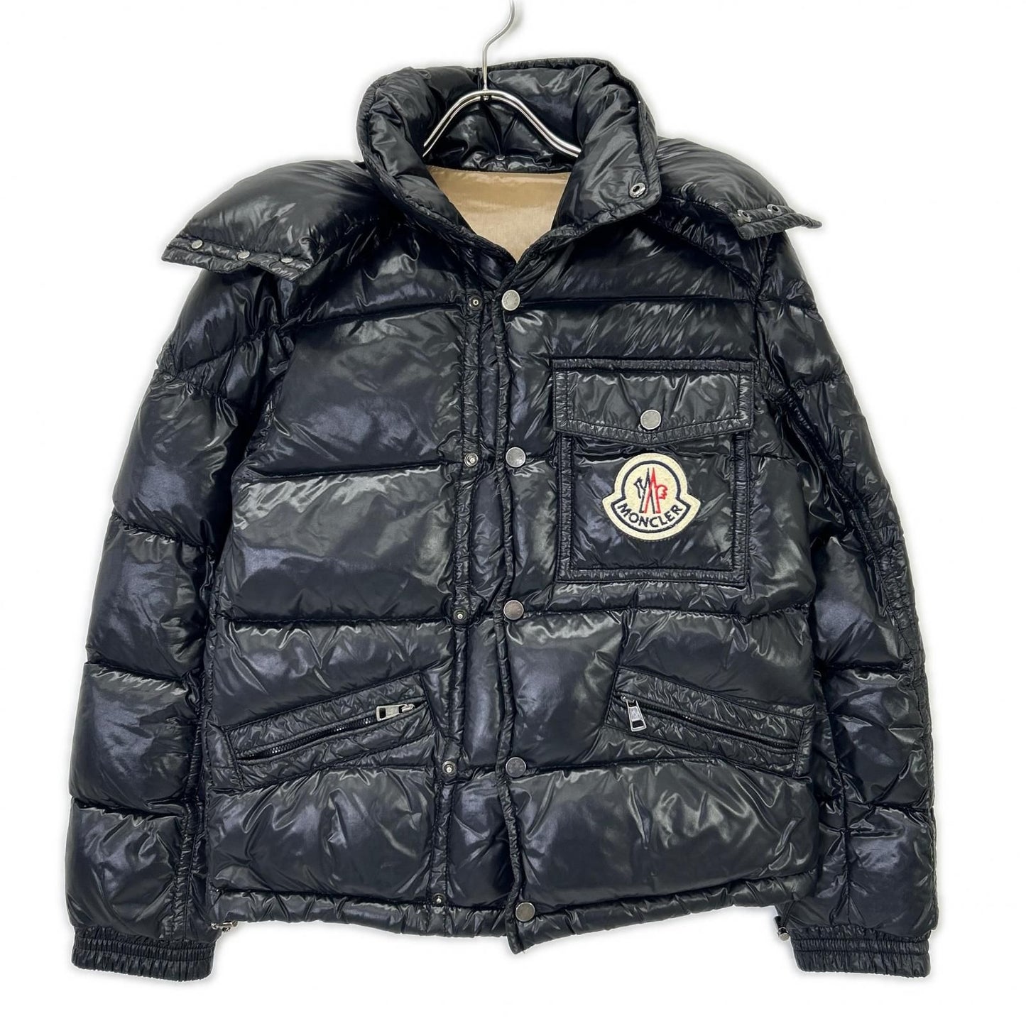 Moncler K2 Black Front Logo Down Jacket
