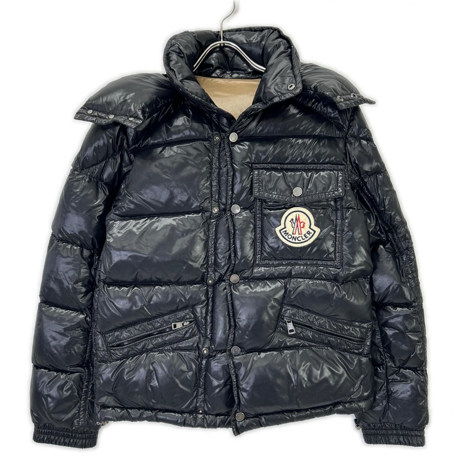 Moncler K2 Black Front Logo Down Jacket