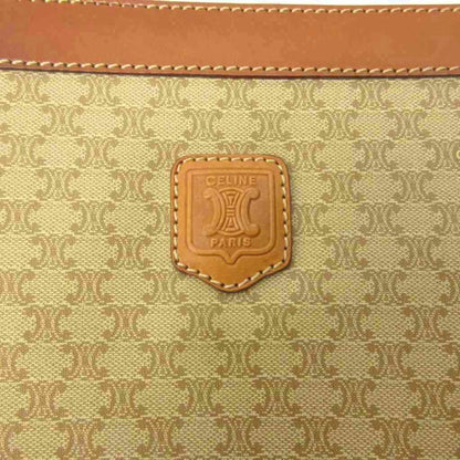Celine Vintage Clutch Macadam All Over Pattern Patch Coating Beige — view 4