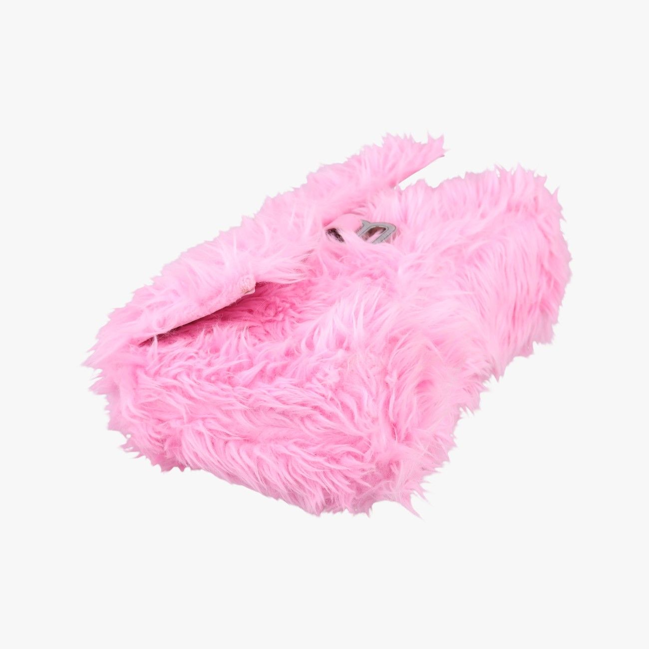 Balenciaga Downtown Pink Faux Fur Messenger Bag — view 5