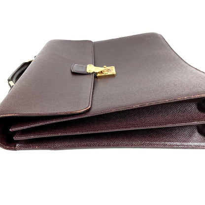 Louis Vuitton Business Bag Serviette Moscova Taiga Leather Acajou Purple — view 4