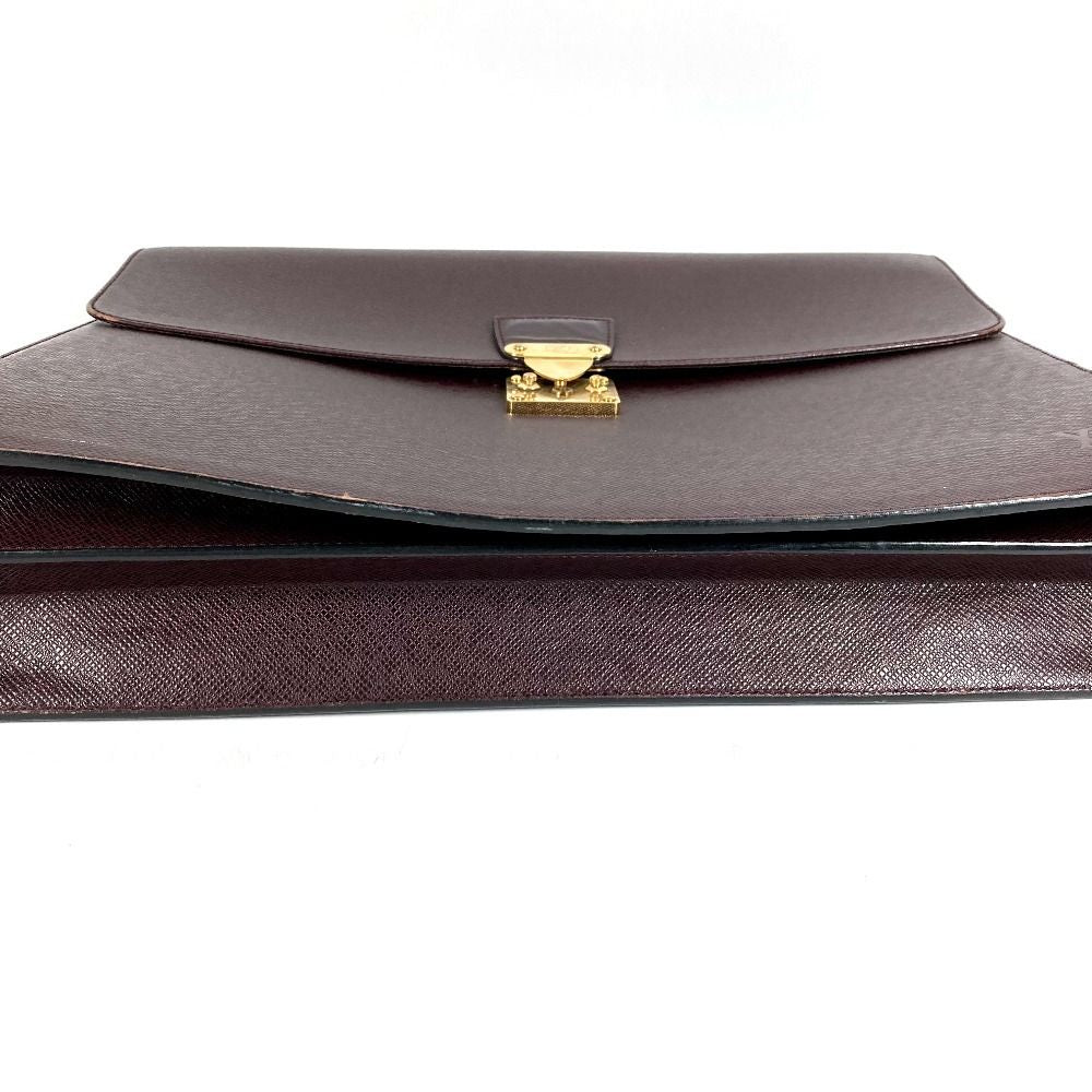 Louis Vuitton Business Bag Serviette Moscova Taiga Leather Acajou Purple — view 5