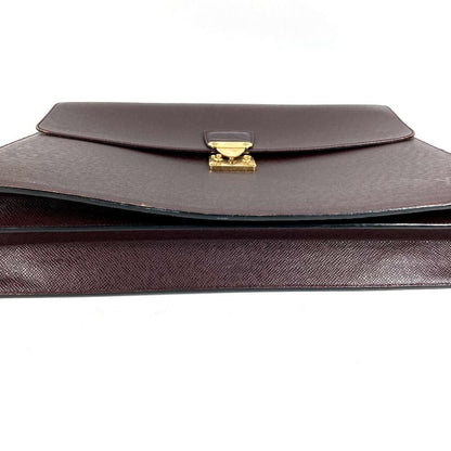 Louis Vuitton Business Bag Serviette Moscova Taiga Leather Acajou Purple — view 5