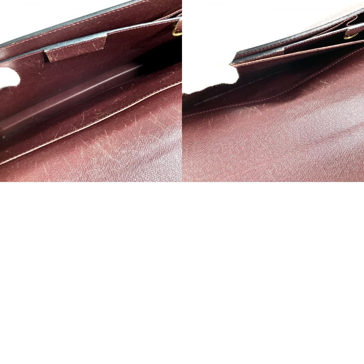 Louis Vuitton Business Bag Serviette Moscova Taiga Leather Acajou Purple — view 9