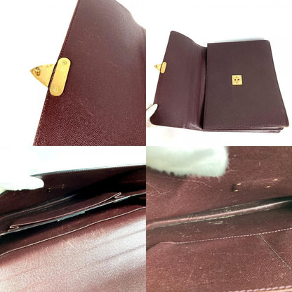 Louis Vuitton Business Bag Serviette Moscova Taiga Leather Acajou Purple — view 8