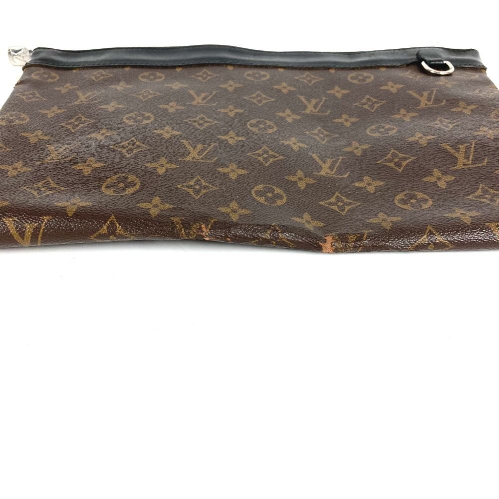 Louis Vuitton Clutch Pochette Discovery Monogram Macassar Canvas Brown — view 6