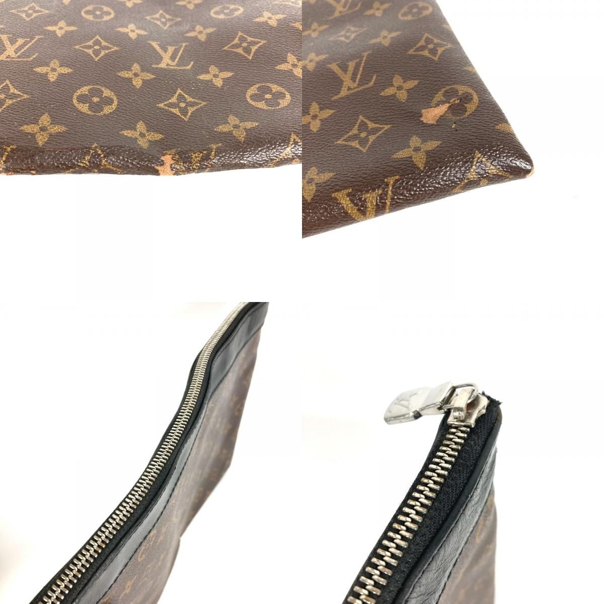 Louis Vuitton Clutch Pochette Discovery Monogram Macassar Canvas Brown — view 8