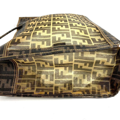 Fendi Shoulder Bag Zucca Mesh Logo Brown — view 4
