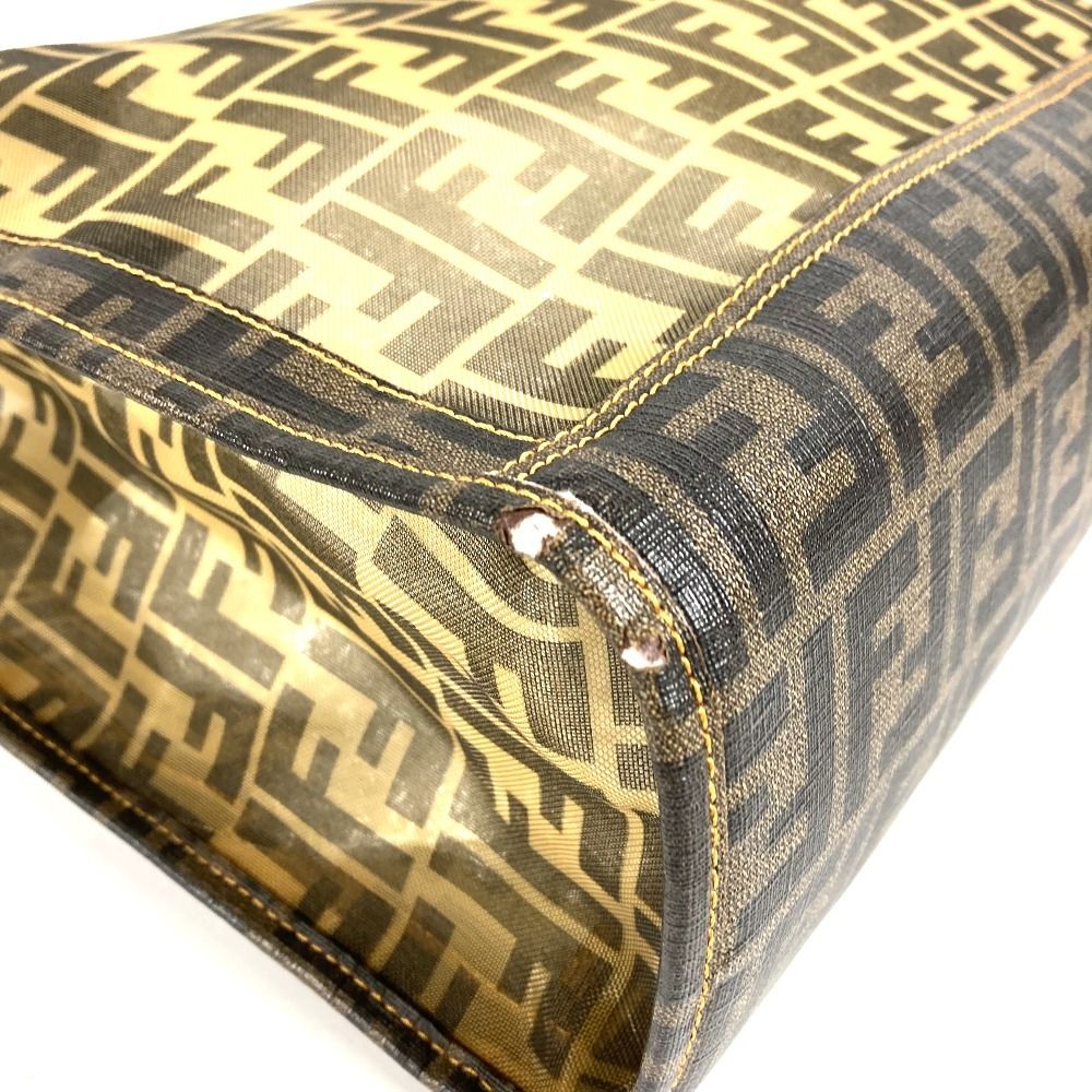 Fendi Shoulder Bag Zucca Mesh Logo Brown — view 6