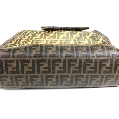 Fendi Shoulder Bag Zucca Mesh Logo Brown — view 5