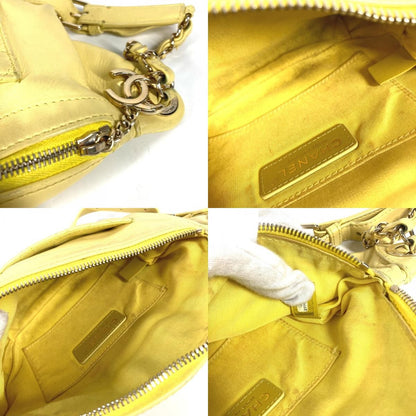 Chanel Belt Bag CC Logo Leather Yellow — view 8