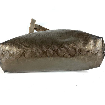 Gucci Shoulder Bag Imprime Logo GG Supreme Metallic Brown — view 5