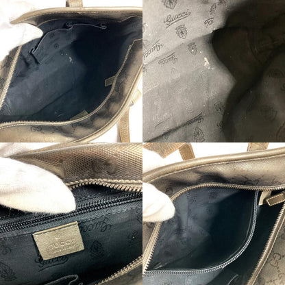 Gucci Shoulder Bag Imprime Logo GG Supreme Metallic Brown — view 9
