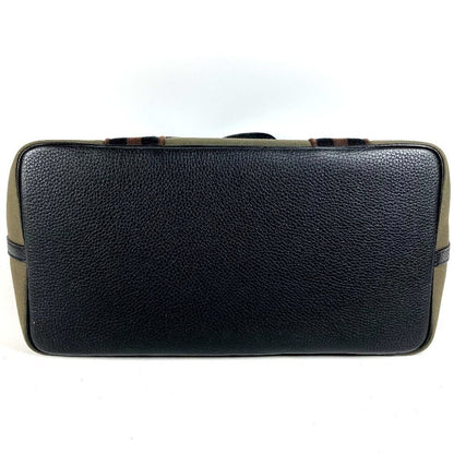 Hermes Tote Pure Cangle Taurillon Clemence Vert Gray Blanc Zu Noir Khaki — view 5