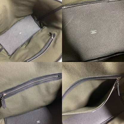 Hermes Tote Pure Cangle Taurillon Clemence Vert Gray Blanc Zu Noir Khaki — view 9